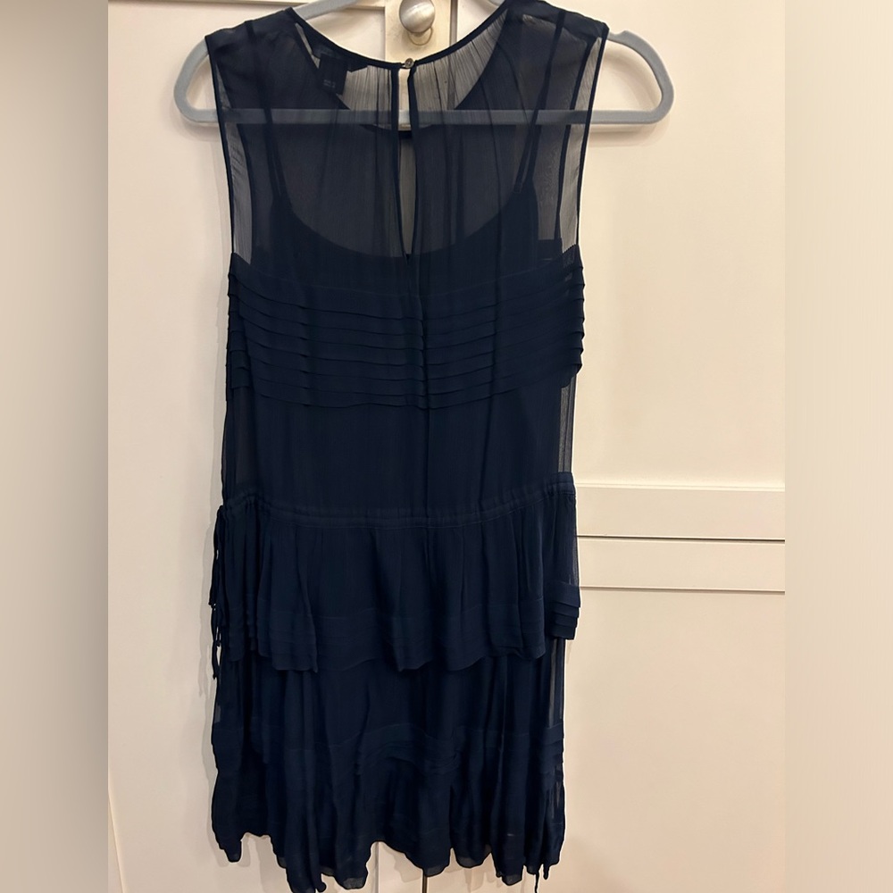 NWOT club Monaco navy tiered dress, size 4